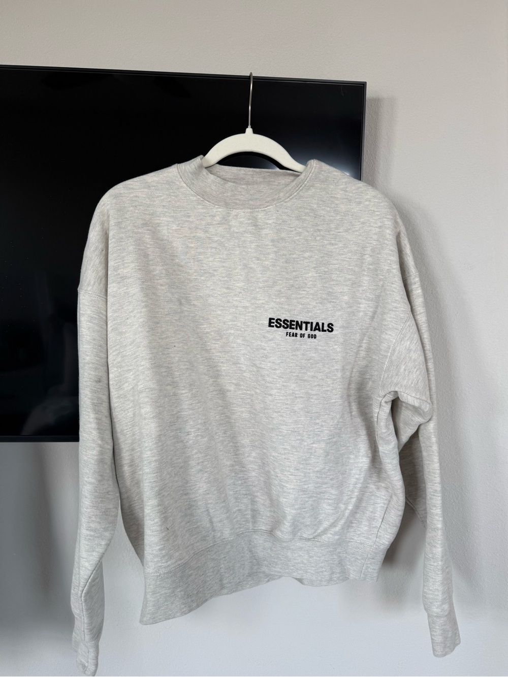 Fear of God Essentials Light Gray Crewneck Sweatshirt